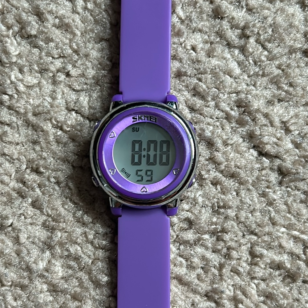 SKMEI women’s vintage‎ purple/silver retro adjustable bracelet watch one size